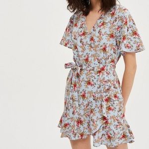 Topshop Floral Wrap Dress